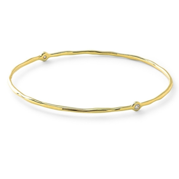 Neiman Marcus LOOK OF IPPOLITA 2 bangles Swarovski 18k overlay 1 white 1 yellow - Picture 5 of 16